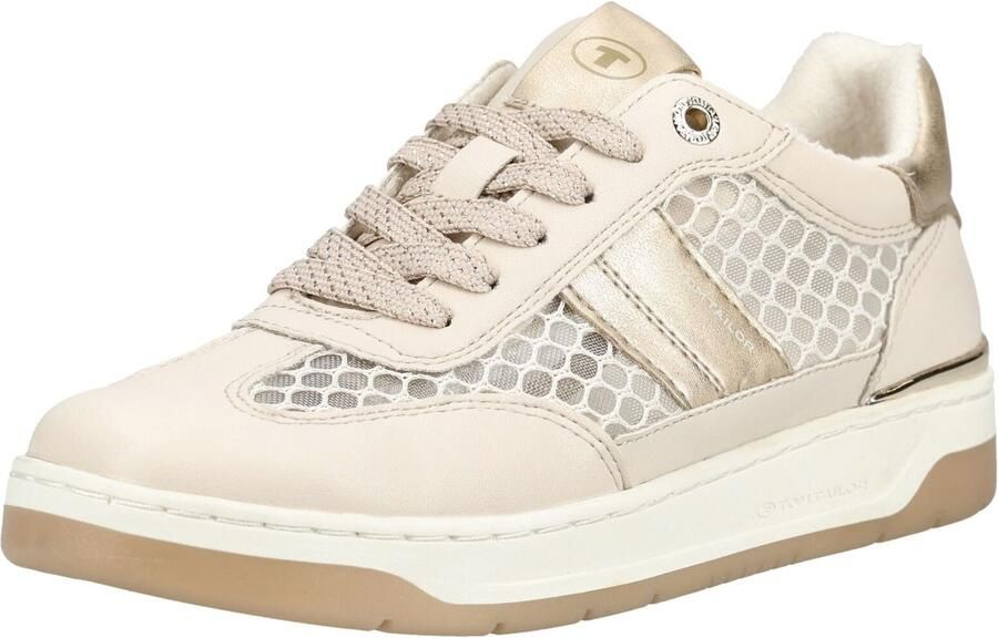 TOM TAILOR Sneakers laag sand wit