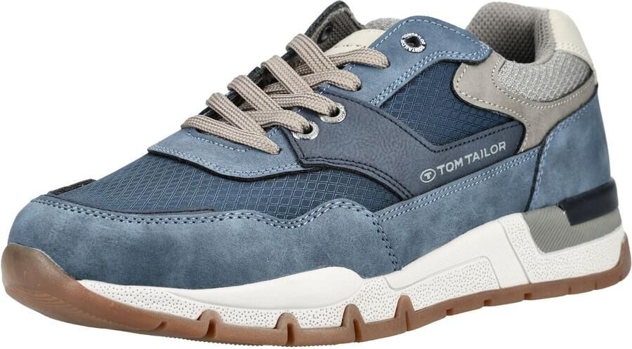 TOM TAILOR Sneakers laag smoky blue lichtblauw grijs wit