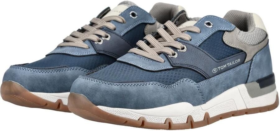 TOM TAILOR Sneakers laag smoky blue lichtblauw grijs wit - Foto 5