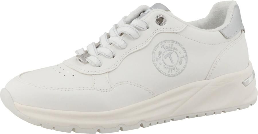 TOM TAILOR Sneakers laag zilver wit
