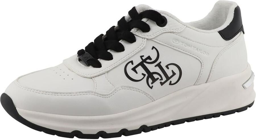 TOM TAILOR Sneakers laag zwart wit