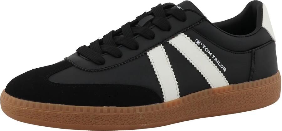 TOM TAILOR Sneakers laag zwart wit