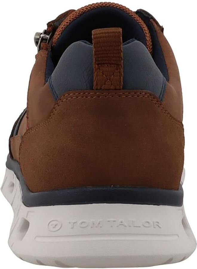 TOM TAILOR Sportieve veterschoen navy bruin - Foto 3