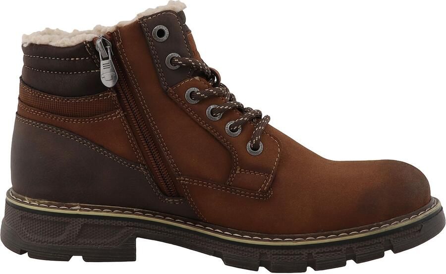 TOM TAILOR Veterboots beige bruin donkerbruin grijs - Foto 2