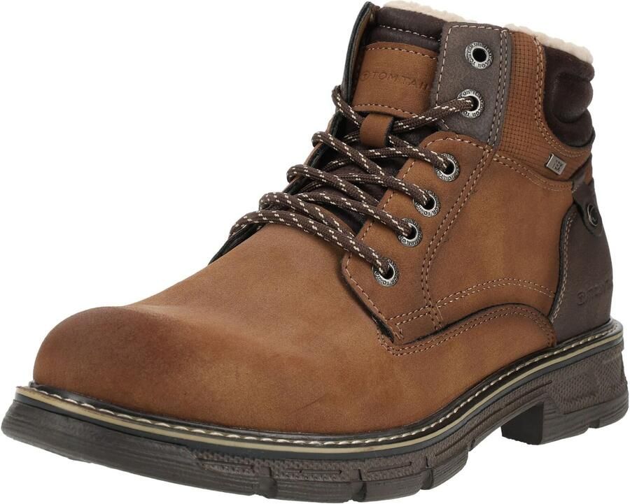 TOM TAILOR Veterboots beige bruin donkerbruin grijs - Foto 3