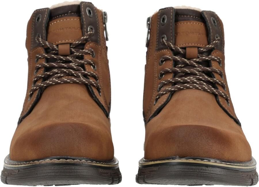 TOM TAILOR Veterboots beige bruin donkerbruin grijs - Foto 4