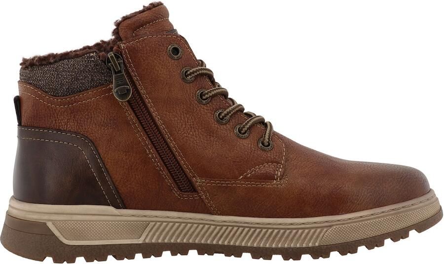TOM TAILOR Veterboots bruin cognac
