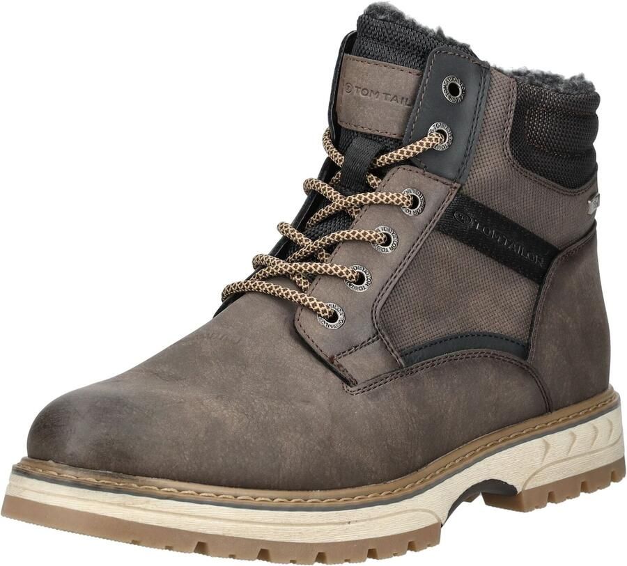 TOM TAILOR Veterboots chocoladebruin zwart