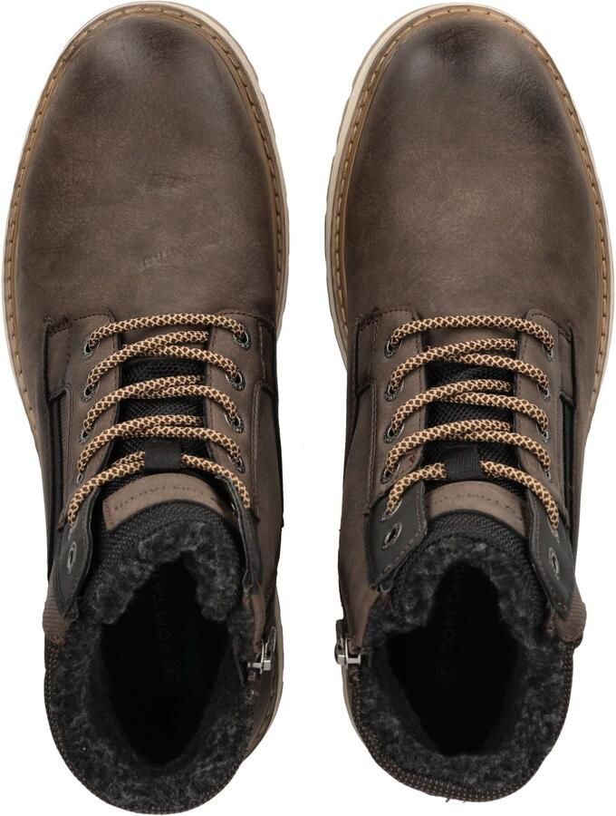 TOM TAILOR Veterboots chocoladebruin zwart - Foto 4