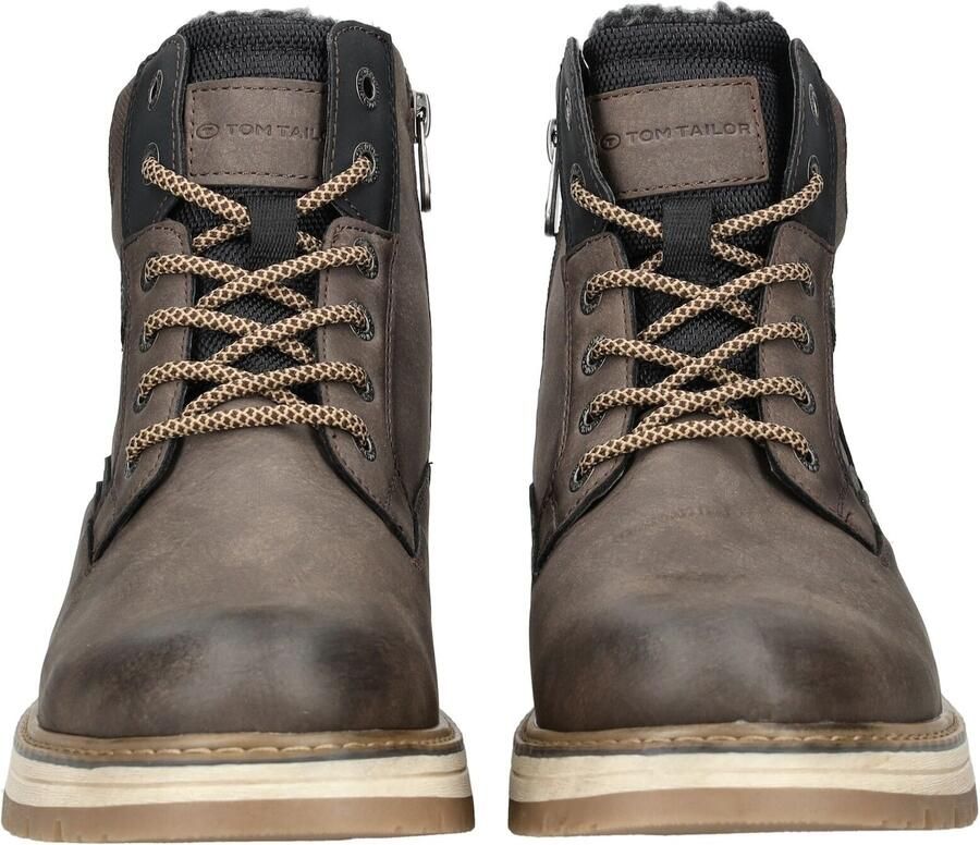 TOM TAILOR Veterboots chocoladebruin zwart - Foto 3