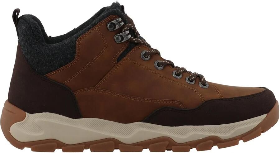 TOM TAILOR Veterboots cognac donkerbruin zwart gemêleerd - Foto 4