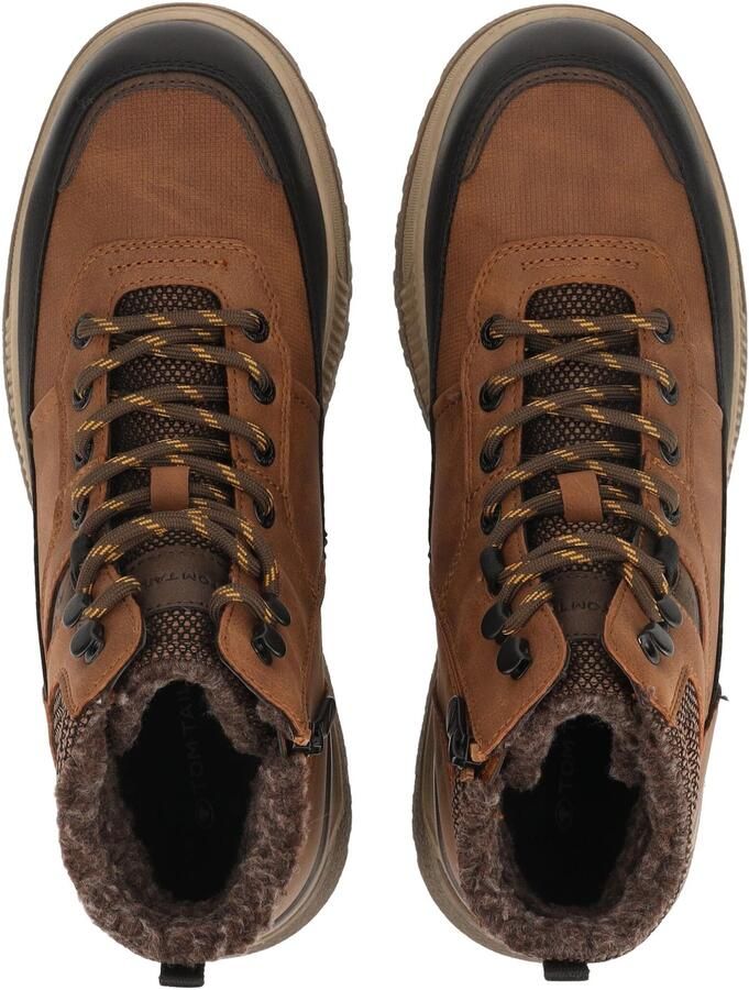 TOM TAILOR Veterboots cognac zwart - Foto 3