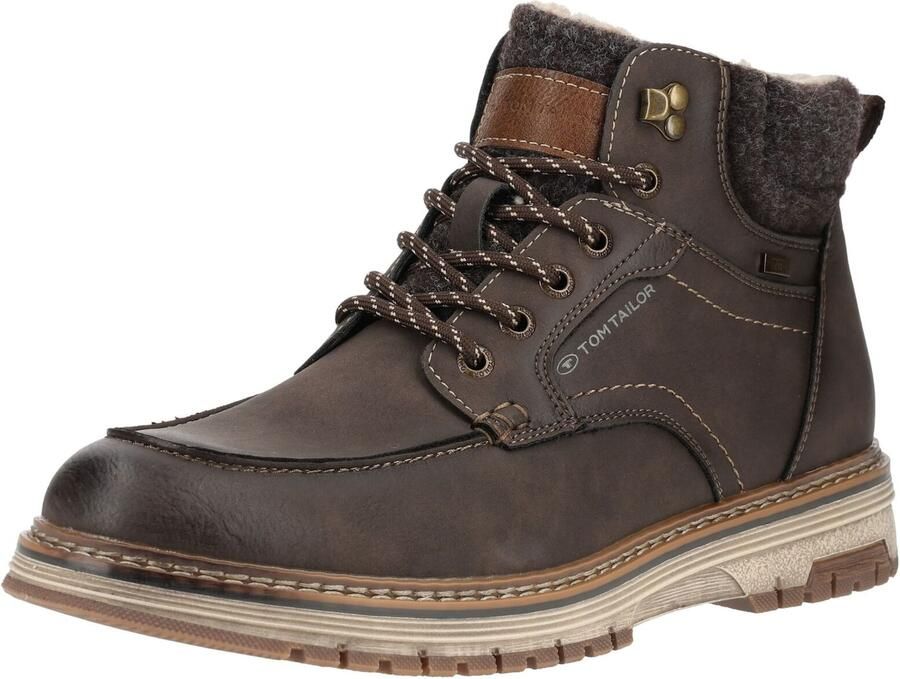 TOM TAILOR Veterboots donkerbruin