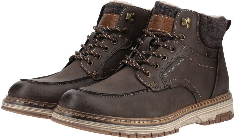 TOM TAILOR Veterboots donkerbruin - Foto 4