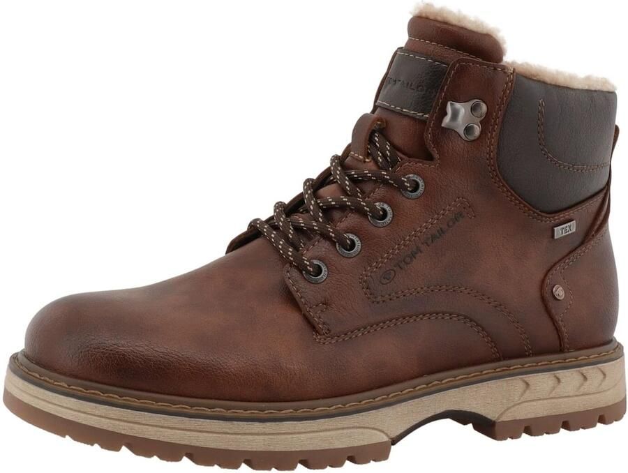 TOM TAILOR Veterboots karamel donkerbruin
