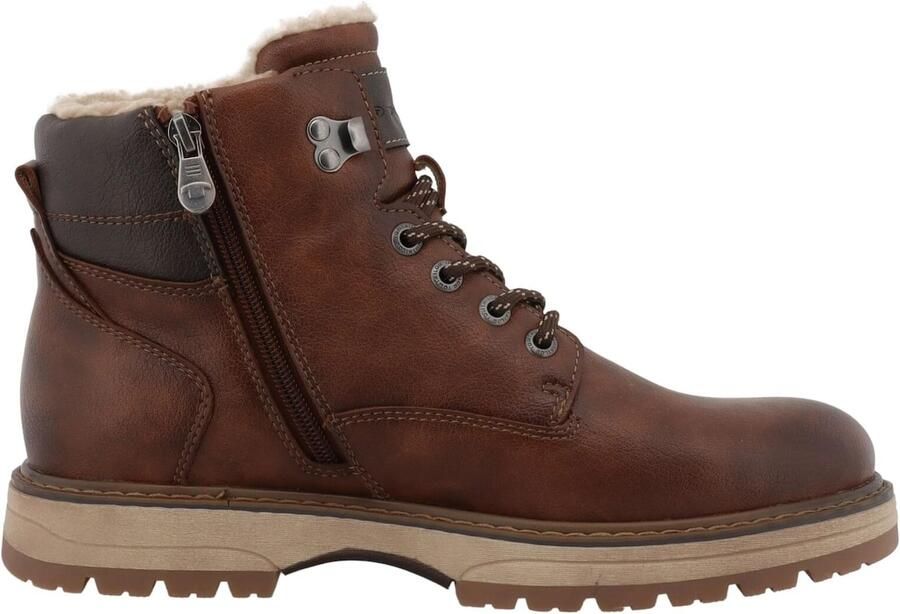TOM TAILOR Veterboots karamel donkerbruin - Foto 3