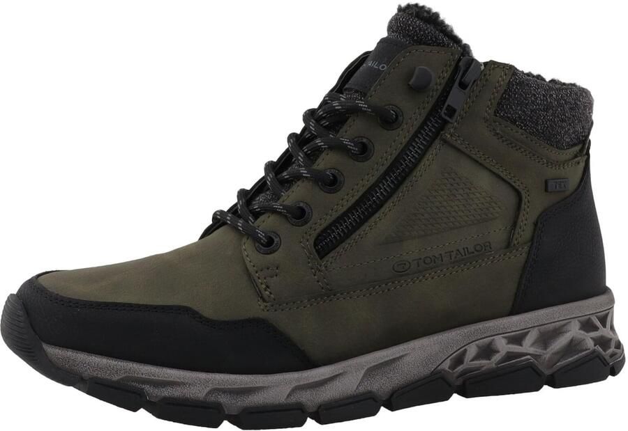 TOM TAILOR Veterboots olijfgroen zwart