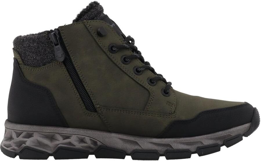 TOM TAILOR Veterboots olijfgroen zwart - Foto 3