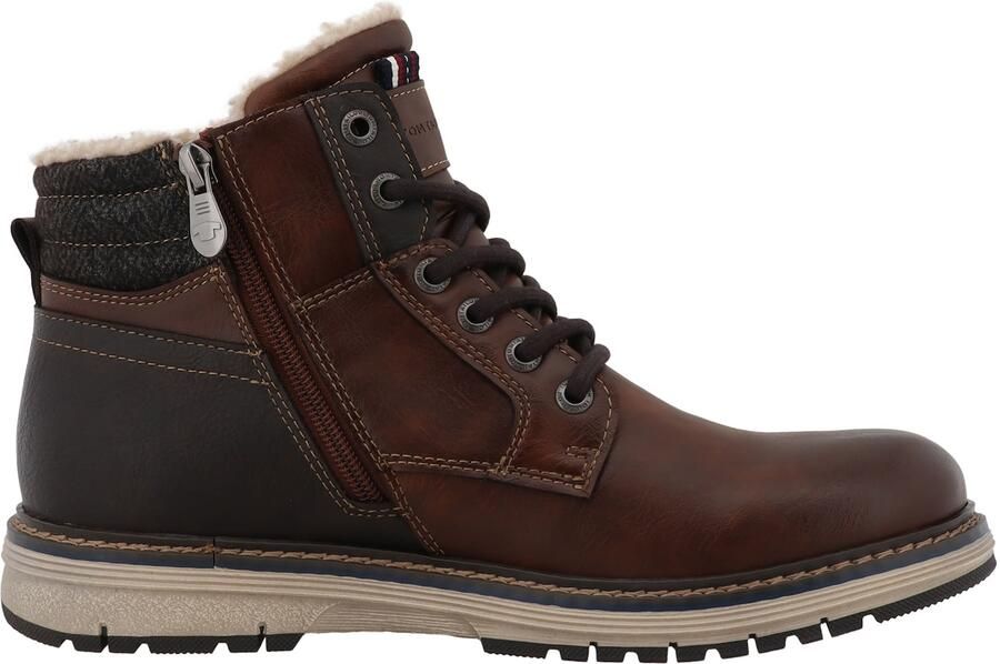 TOM TAILOR Veterboots roestbruin zwart