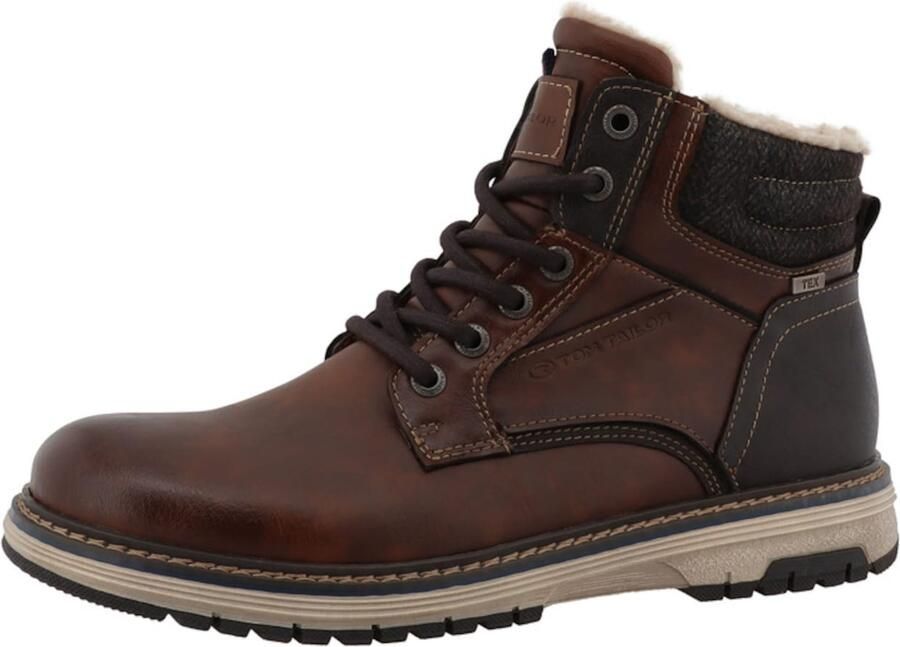 TOM TAILOR Veterboots roestbruin zwart - Foto 2