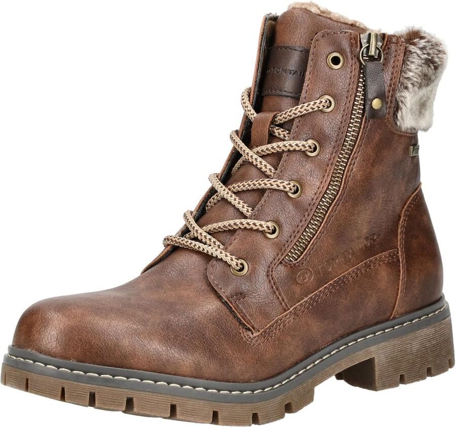 Tom Tailor Winterlaarzen hakken winter-enkellaars veterschoenen in comfortabele vorm - Foto 3