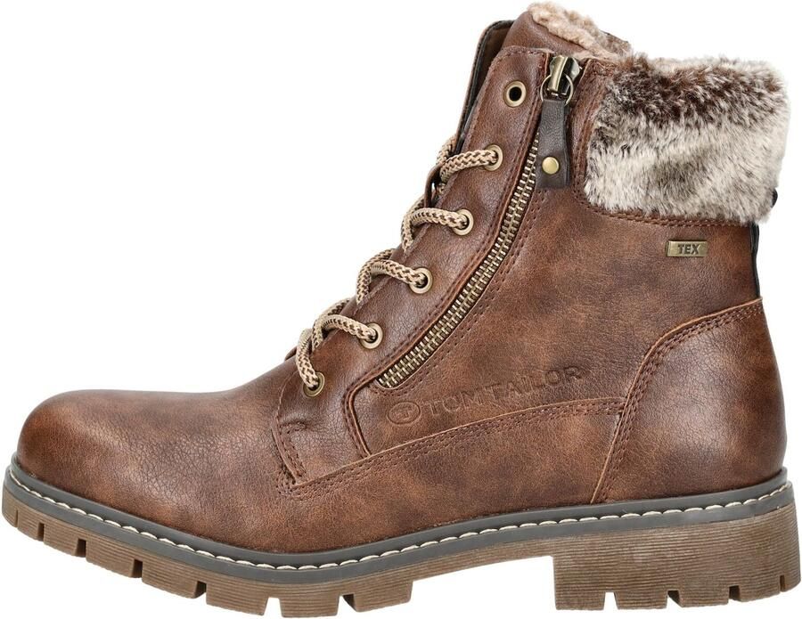 Tom Tailor Winterlaarzen hakken winter-enkellaars veterschoenen in comfortabele vorm - Foto 2