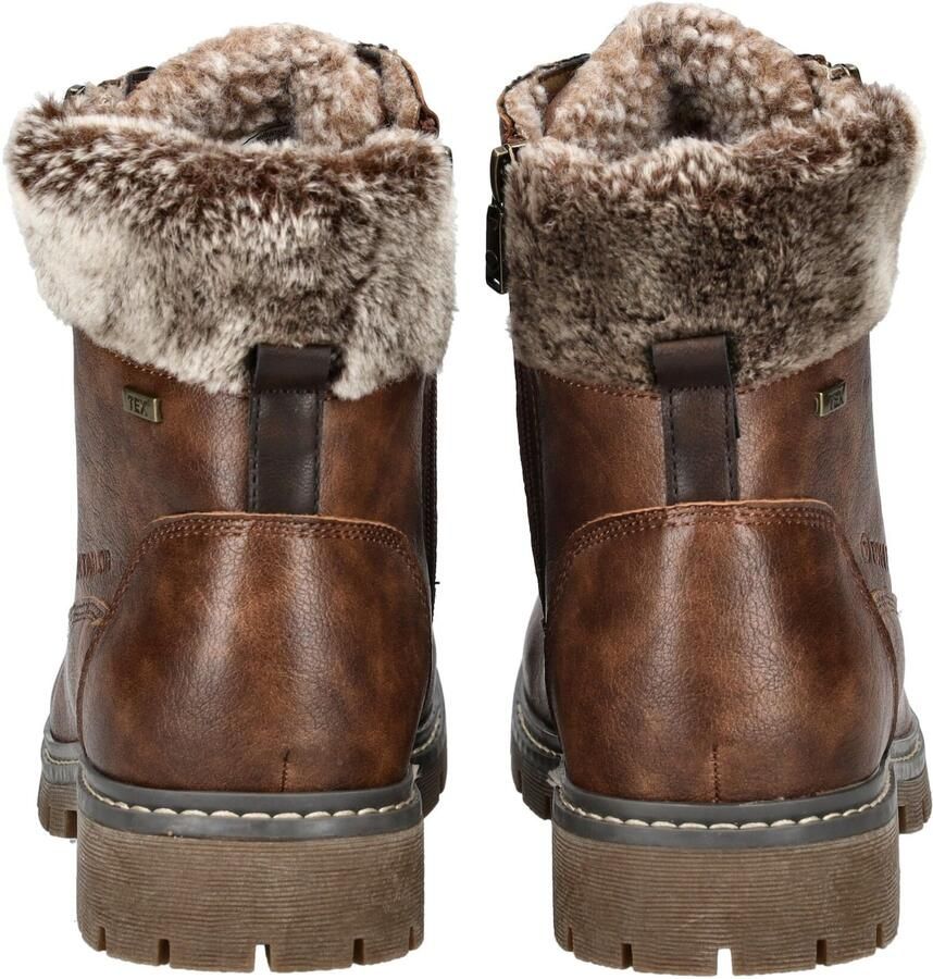 Tom Tailor Winterlaarzen hakken winter-enkellaars veterschoenen in comfortabele vorm - Foto 5