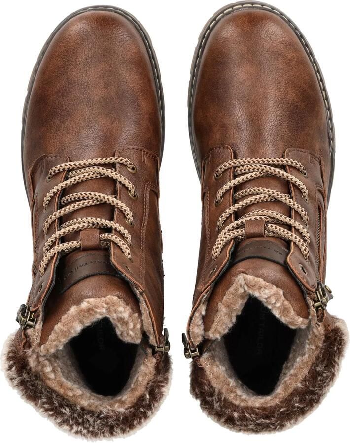 Tom Tailor Winterlaarzen hakken winter-enkellaars veterschoenen in comfortabele vorm - Foto 6