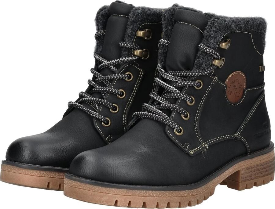 Tom Tailor Veterschoenen blokhak outdoorschoen veterschoenen met rits - Foto 8