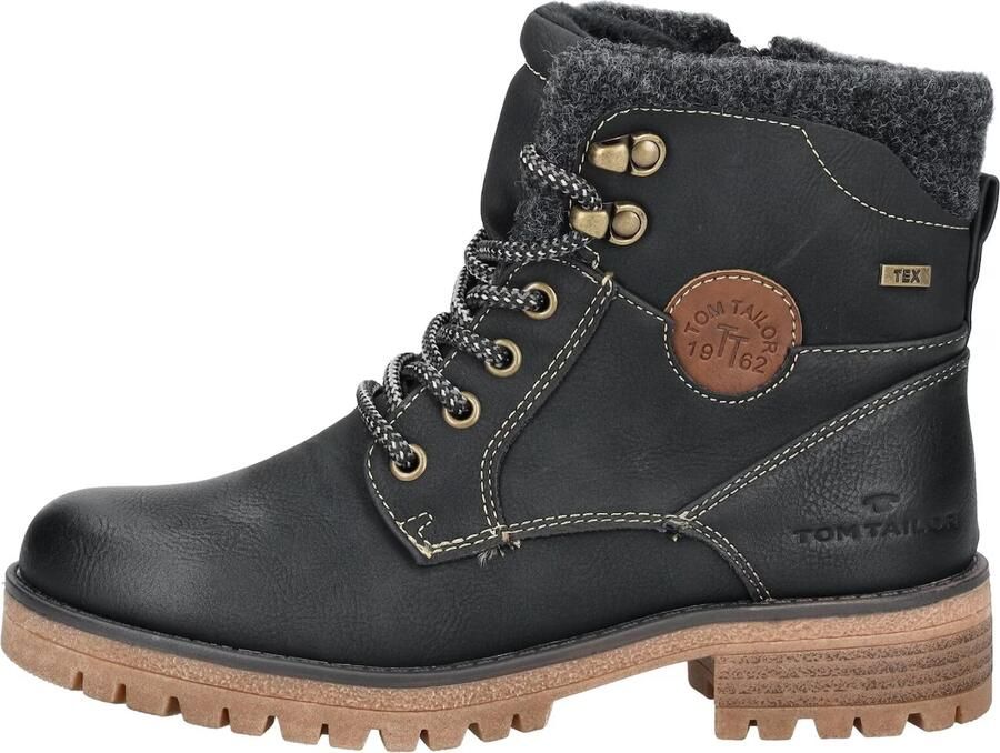 Tom Tailor Veterschoenen blokhak outdoorschoen veterschoenen met rits - Foto 9