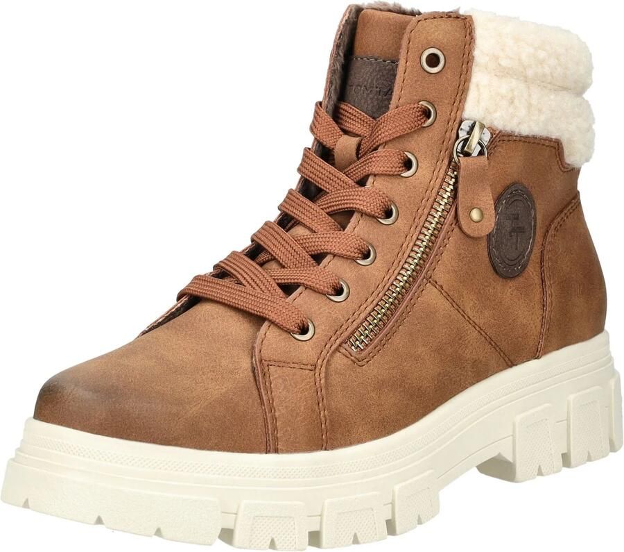Tom Tailor Winterlaarzen Plateauboots winterboots met kunstbontkraag