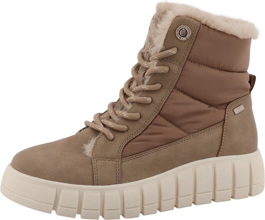 TOM TAILOR Veterlaarsjes donkerbeige