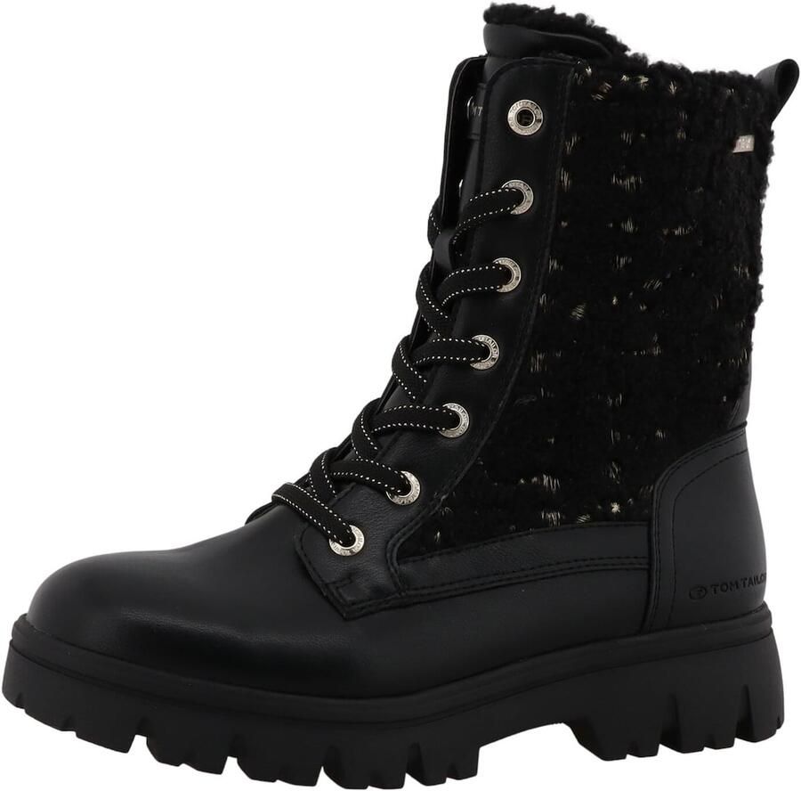 TOM TAILOR Veterlaarsjes lichtbeige zwart