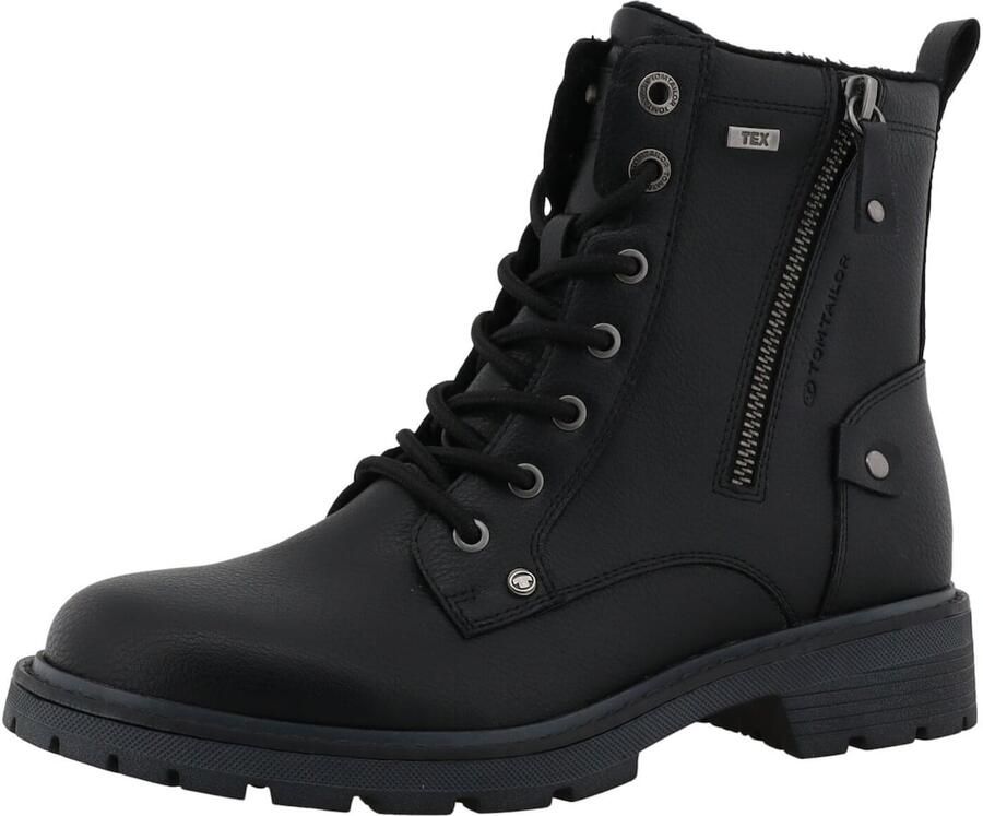 Tom Tailor Veterschoenen Werkschoenen hiking boot met blokhak