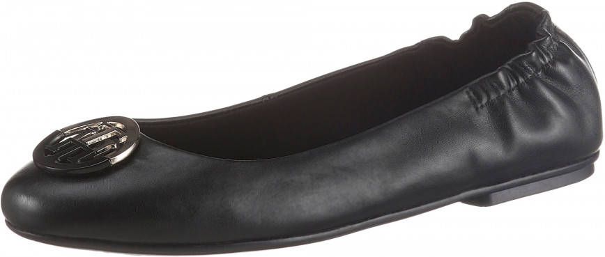 Tommy Hilfiger ballerina's TH BASIC LEATHER BALLERINA met decoratief  element - Schoenen.nl