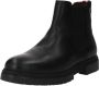 Tommy Hilfiger Zwarte Leren Chelsea Laarzen Black Heren - Thumbnail 1