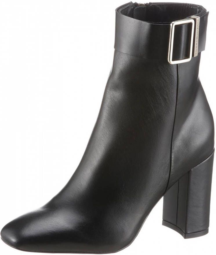 Tommy Hilfiger Enkellaarsjes in zwart voor Dames, Maat 36. Basic Square Toe  Boot - Schoenen.nl
