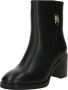 TOMMY HILFIGER Zwarte Enkellaarsjes Feminini Th Hardware Mid Bootie - Thumbnail 2