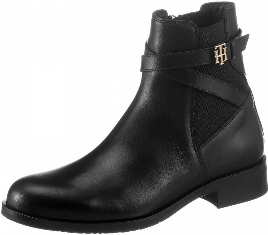 Tommy Hilfiger Hardware On Belt Flat Boot FW0FW05967 BDS Vrouwen Zwart Chelsea laarzen - Foto 10