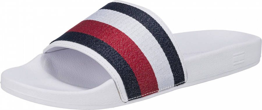 Tommy Hilfiger Badslippers SHIMMERY RIBBON POOL SLIDE met gestreepte band - Foto 3