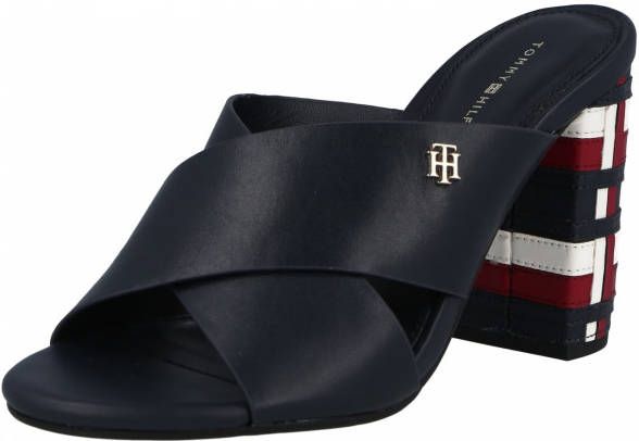Tommy Hilfiger Slippers in blauw voor Dames TH Corporate High Heel Mule -  Schoenen.nl