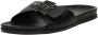 TOMMY HILFIGER Slippers Dames Th Hardware Flat Slip Maat: 41 Materiaal: Leer Kleur: Zwart - Thumbnail 4