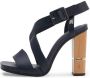 Tommy Hilfiger Premium Leren Blauwe Sandalen - Thumbnail 2