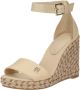 Tommy Hilfiger Kleurrijke Sleehak Satijnen Sandalen Beige Dames - Thumbnail 3