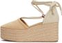 Tommy Hilfiger Espadrilles CLOSED TOE LINEN FLATFORM zomerschoen wig hak met mooie enkelveters - Thumbnail 6