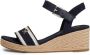 Tommy Hilfiger Sleehaksandaaltjes MONO WEBBING HIGH WEDGE SANDAL zomerschoen sandaal riemchensandalette met contrast-logo-opdruk - Thumbnail 4