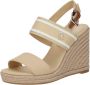 Tommy Hilfiger Sleehaksandaaltjes WEBBING HIGH WEDGE SANDAL zomerschoen sandaal wig hak met zij th-label - Thumbnail 3