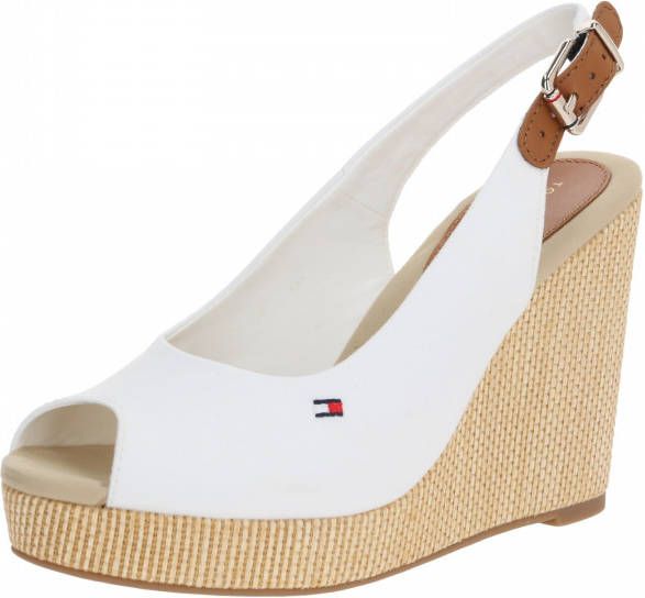 Tommy Hilfiger Iconic Elba Sling Back Sandalen Met Sleehak Grijs Vrouw - Foto 7