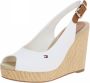 Tommy Hilfiger Witte Espadrilles Iconic Elba Sling Back Wedge - Thumbnail 5