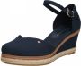 Tommy Hilfiger Dames Marineblauwe Basis Gesloten Teen Mid Wedge Blue Dames - Thumbnail 3